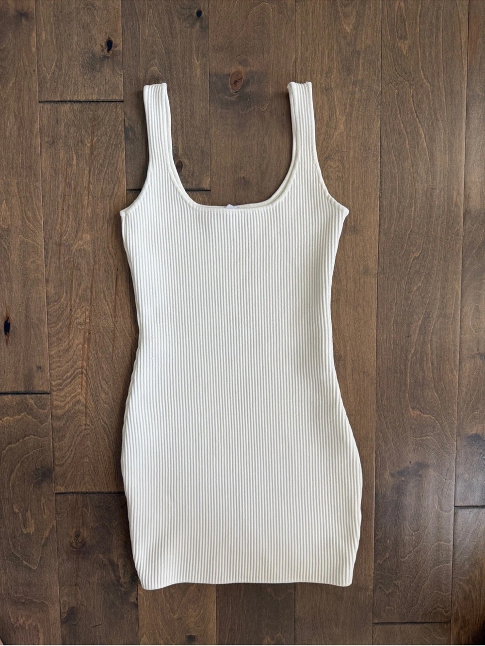Princess Polly Dress Womens Sz S/M White Ribbed Knit Bodycon Tank Mini